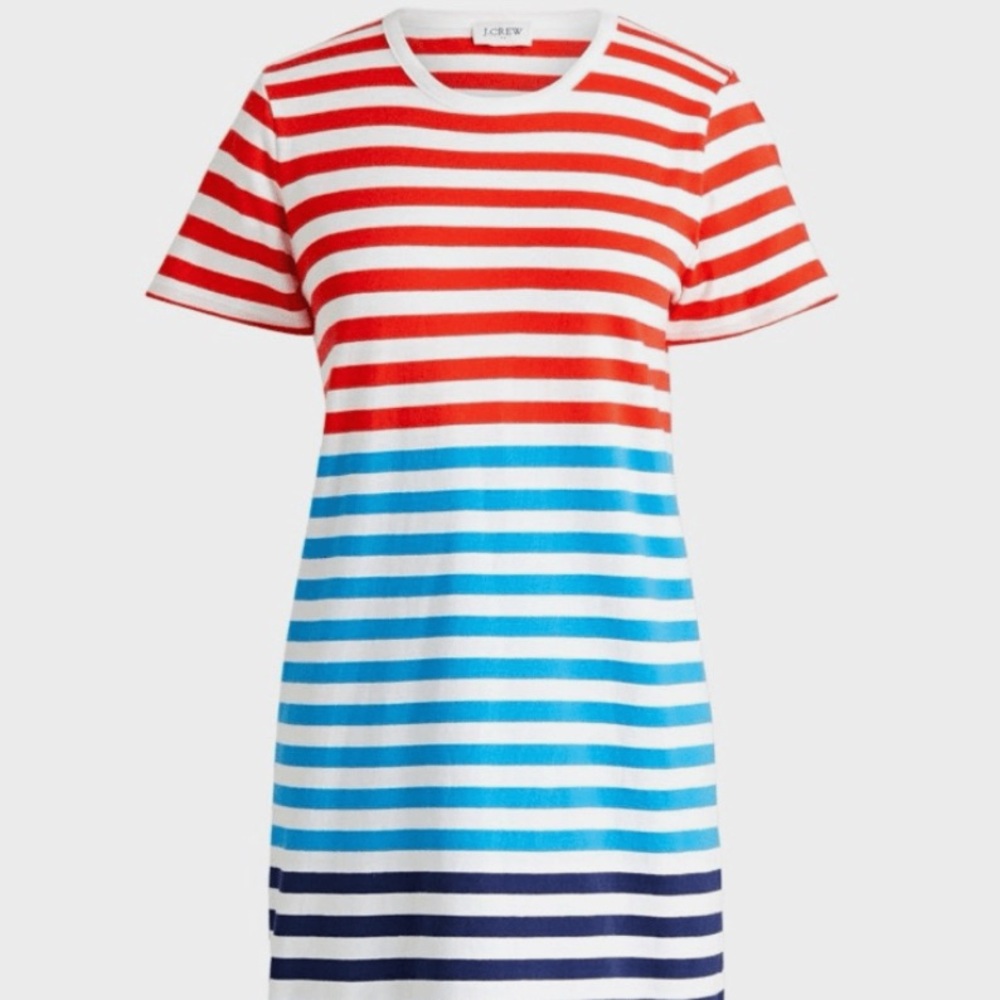 J. Crew Factory Women's Striped Patriotic USA
Red White Blue Dress Size Small